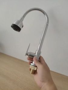 Universal Kitchen Faucets Sink Wall Mounted Stainless Steel Flexible Single Cold Balcony Wash Tap