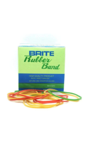 Brite Rubber Band 50g Assorted Colors High Elastic Rubber Bands for Office School