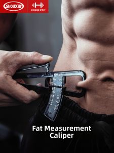 Professional Fat Caliper Body Fat Clamp Fitness Skinfold Thickness Gauge Home Gym Waist Circumference Measurement Tool