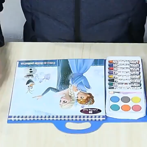 Coloring Book Set With 8 Crayons Watercolor Educational Toys Drawing Book For Kids Gift