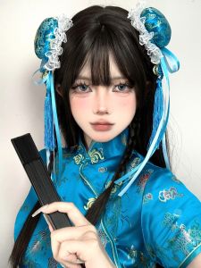 New Chinese Style Cheongsam Dress Halloween Christmas Cosplay Uniform Soft Girl Maid Skirt Short Cheongsam Daily Wear