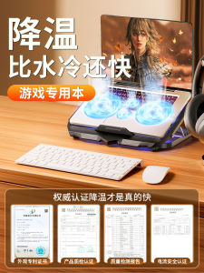 Linghu Cold Water Cooling Notebook Heatsink Base Silent Fan 17 Inch Large Draft Portable Computer Stand Suitable for Lenovo Rescue Dell Alienware