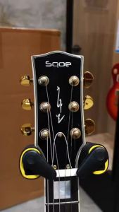 SQOE SELP300-BK LP Custom Style Electric Guitar w/Bag - Black (SELP300)