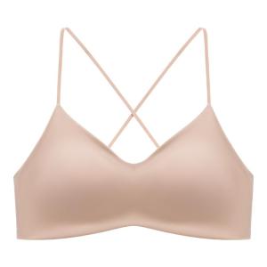 MiiOW | Cat Woman Cross Back Bra Women Summer Thin Strap Gathered Small Chest Invisible Traceless Foundation Liquid Bra Breathable Skin-Friendly