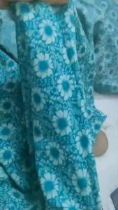 2m vải lụa lạnh in hoa văn lớn giả gấm - lụa Mango chính phẩm