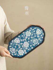 Creative海strek Khay Trà Gốm Hút Nước Khô Nhanh Khay Đập Khô Sứ Sử Dụng Tại Nhà Ấm Siêu Tốc Hỗ Trợ Bàn Trà Nhỏ Thoát Nước