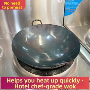 FAGEEN | Commercial Thick Iron Wok For Gas Stove Use