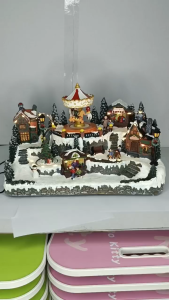 FC619 l Festive Christmas Village Scene Classic Tradional LED Music Decorative Holiday