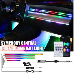 Ambient Lighting Accessories Car Ambient Lights LED Skylight Symphony RGB Interior Acrylic Strips Decoration USB APP Control
