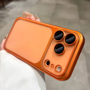 Luxury Ultra Slim Matte Hard PC Case for iPhone 17 Pro Max 17Pro 17 Plating Camera Film Protector Frosted Shockproof Back Cover