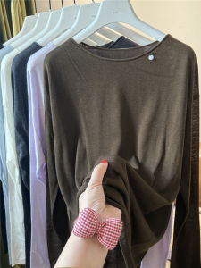 เสื้อสเวตเตอร์ถักคอตั้งแขนยาวผ้าขนสัตว์นุ่มสำหรับผู้หญิง ทรงหลวม ทรงพื้นฐาน สีสันสดใส ทรงพอดีตัว ทรงพอดีตัว