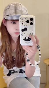 Sanrio | Ốp Điện Thoại Hoạt Hình Hello Kitty Dễ Thương Cho iPhone 18 Pro Max 17 Pro Max 16 Pro Max Tương Thích Với iPhone 18 17 16 15 Pro Max Chống Xước Chất Liệu Nhựa Sơn Màu.