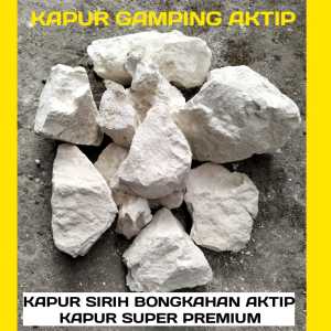 ( 5 kg ) KAPUR GAMPING AKTIP BONGKAHAN | KAPUR TOHOR AKTIP GAMPING BANYAK MANFAAT | APU KEMBANG / penjernih air / kapur sirih / kapur
