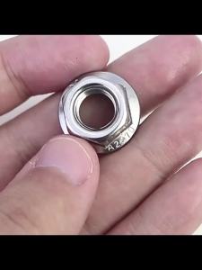 Đai Ốc Mặt Bích Bằng Thép Không Gỉ 304 Vít Khóa Lục Giác Chống Trượt Có Vòng Đệm Được Đánh Bóng Hoàn Thiện Có Ren Hoàn Toàn Cho M3/M4/M5/M6/M8