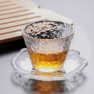 Retro Japanese Style Small Whiskey Glass Set Clear Glass White Wine Cup Liquor Cup Drinking Utensils Pouring Cup China Origin