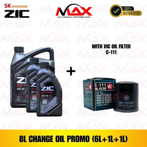 SK-ZIC 8 Liters  X7 10W-40 DSL with C-111 Vic Oil Filter Fully Synthetic Change Oil Bundle