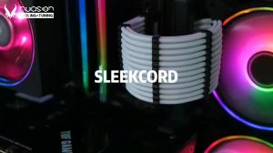 Invasion Sleekcord Sleeved Extension Cables - Black / Black-Gold / White