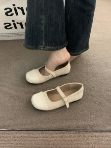 Retro round Toe Mary Jane Single Shoes Womens Footwear Comfortable Commuting Grandmothers Little Leather Shoes Fashionable