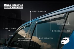 HIPPO SLIMTECH RAIN DOOR VISOR