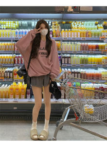 ส่งไวจากไทย SELLDA เสื้อสเวตเตอร์ ลายพิมพ์ แขนยาว สไตล์เกาหลี โอเวอร์ไซซ์ สำหรับผู้หญิง