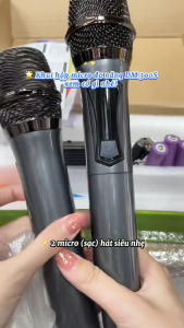 SẴN HÀNG | Bộ 2 Micro Không Dây Đa Năng SHURE DM 300S Pin Sạc Chống Nhiễu Tốt Màn Hình LCD HIển Thị Tần Số