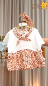 Elegant Kids ชุดเด็กผู้หญิง 6-24เดือน ชุดเดรสแขนสั้น+กางเกงซับใน Safari Cuties Collection | Babytrend