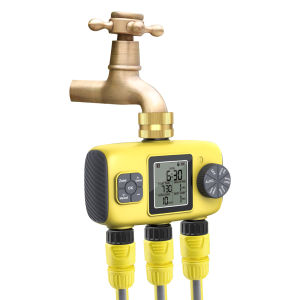 3-Outlet Water Timer Garden Irrigation System Smart Independent Watering Sprinkler Programmer Tool
