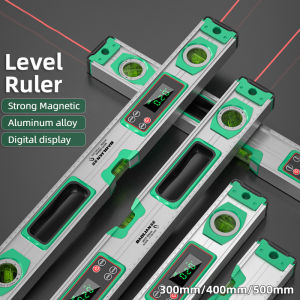 30/40/50cm Precision Magnetic Level Ruler0-90 Degree LED Digital Laser Level Ruler Aluminum Alloy Level Protractor Inclinometer