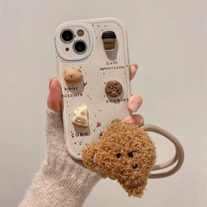 Cute Bear Coffee Biscuit Phone Case for Honor 500 pro 400 300 Ultra 80 GTx70 iX60 X50i Protective Cover Play 9T 7T Womens Magic 8 7