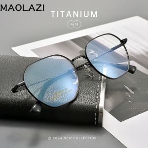 Maolazi thời trang thoải mái Kính Retro kinh doanh Kính mắt titan sang trọng kính thuốc quang khung Nam Nữ l8810j
