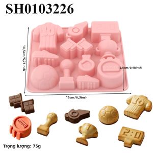 Khuôn Làm Bánh Silicon Hình Quả Bóng Đá 11 Ô Thân Thiện Với Môi Trường Tự Làm Làm Sôcôla Kẹo Khay Đá Viên Dụng Cụ Làm Bánh Tráng Miệng Nhà Bếp