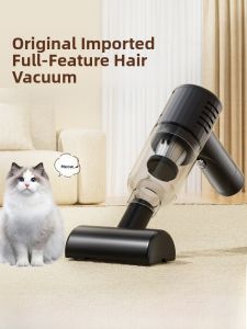 HELLOLEIBOO | Wireless Handheld Pet Hair Vacuum Cleaner Automatic Cat Hair Absorber Home Dog Cat Hair Dust Collector Efficient Bed Cleaning