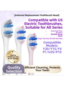Soft Bristle Electric Toothbrush Heads for Adults Compatible with Usmile Y1/U1/U2/Y10/P10 White Cleaning Replacement Brush Heads