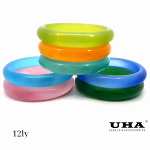 (ĐVT: 1 CÁI) Vòng Tay Đá Mắt Mèo Nguyên Khối – Chọn Màu Hợp Mệnh UHA