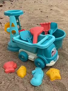 Kid Beach Toys Set Sand Shovel Seabeach Cart Mould Hourglass Bucket Set Toy Summer Outdoor Beach Toy