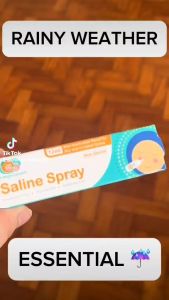 Orange and Peach Nasal Saline Spray Salt Water Solution for Allergy Relief and Congestion for Newborns and Up