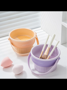 ที่ล้างแปรงแต่งหน้า ชามซิลิโคนล้างแปรงแต่งหน้า แผ่นล้างแปรงแต่งหน้า แต่งหน้า พับได้แผ่นซิลิโคน ตากได้ วัสดุซิลิโคน