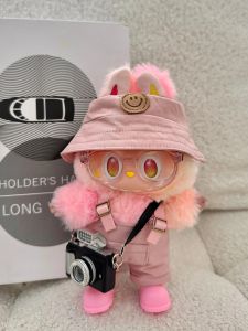 3rd Generation High-Energy Frontal Labubu Clothes Set 17cm Vinyl Overalls Outfit for Boys And Girls Trendy Toy Doll Clothes