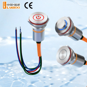 LANBOO | Metal Waterproof Self-locking Lighted Button Switch 19mm