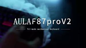 AULA | Aula F87 Pro V2 Custom Mechanical Keyboard Wireless Triple Mode Bluetooth Silent Rgb Backlit Gaming For Pc Computer Esports