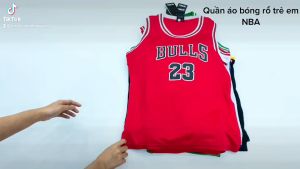 Bộ quần áo bóng rổ trẻ em NBA thoáng khí thấm hút mồ hôi tốt Lakers Bulls Boston