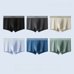 miiow | Mens Cotton Underwear Breathable Antibacterial Boxer Shorts Mid Waist Simple Style Large Size Youth Suitable Four Corner Briefs