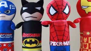 Dreamtoys96 Boneka Guling Kepala Superhiro Printing M
