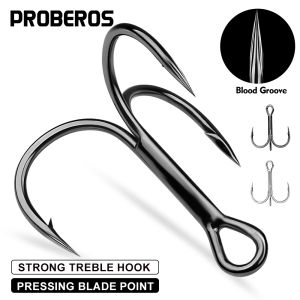 PROBEROS 20pcs Streng thened Sharp Fishing Treble Hooks High Carbon Steel Strength & Corrosion Resistance For Bait  Saltwater