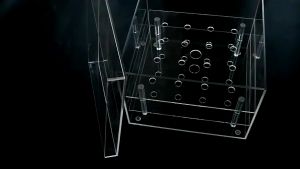【Best value for money】 Clear Flower Box Decorative Centerpiece Cosmetic Makeup Organizer Rose Pots Stand Holder for Table Home Decoration