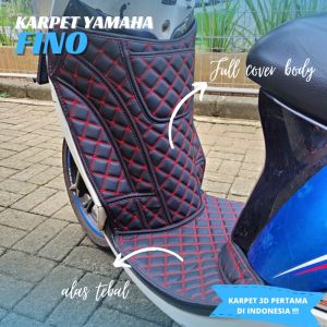 COD Karpet Kulit Premium 3D Yamaha Fino 2014 - 2023 Bisa Lepas Pasang saat cuci motor ! Bahan = XPE Leather 5 Layer Premium sudah termasuk perekat 1 set tinggal tempel saja tidak merusak body motor GRATIS PAKING BUBLE WRAP