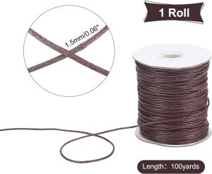 Waxed Cotton Cord Macrame Waxed Beading Thread String for Bracelet Necklace Jewellery Beading Crafting