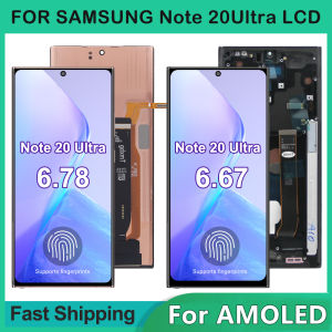 AMOLED Note20 Ultra 5G LCD Touch Screen Support Fingerprint For Samsung Note 20 Ultra N986B N985 N985F Display Digitizer