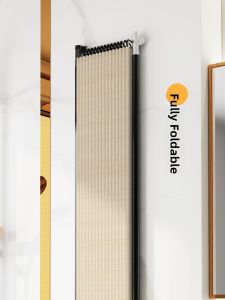 Invisible Bath Curtain Overall Foldable Wet And Dry Separation Partition Bathroom Waterproof High End Water Blocking Shower Curtain