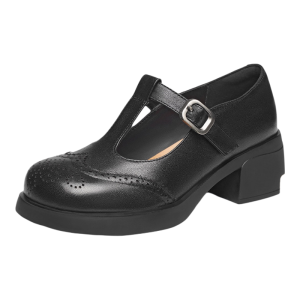 Reddragonfly | Thick Sole Mary Jane Style Height Increasing Leather Shoes